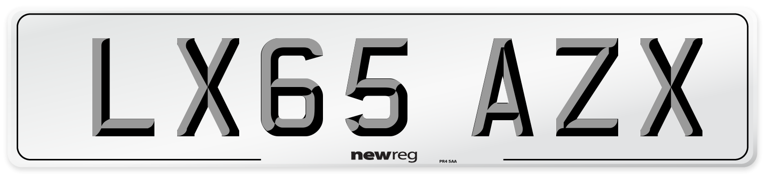LX65 AZX Number Plate from New Reg